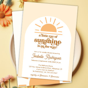 Invitación Pequeño Rayo De Sunshine Boho Baby Shower