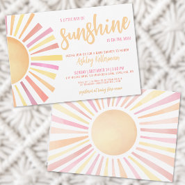 Invitación Pequeño Rayo De Sunshine Boho Baby Shower