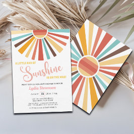 Invitación Pequeño Rayo De Sunshine Boho Baby Shower