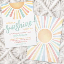 Pequeño Rayo De Sunshine Boho Baby Shower
