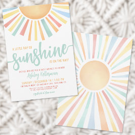 Invitación Pequeño Rayo De Sunshine Boho Baby Shower