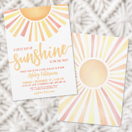 Invitación Pequeño Rayo De Sunshine Boho Baby Shower