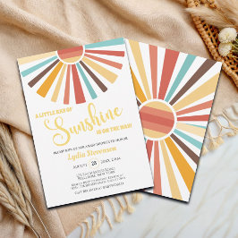 Invitación Pequeño Rayo Del Sol Baby Shower