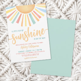 Invitación Pequeño Rayo Del Sol Baby Shower