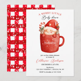 Invitación Pequeño romance de Navidades en un Baby Shower de 