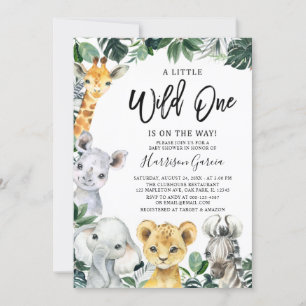 Invitación Pequeño salvaje de un Safari Jungle Animales Baby