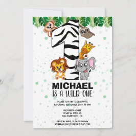 Invitación Pequeño salvaje Un Safari Jungle Animales de prime