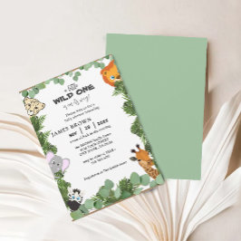 Invitación Pequeño salvaje un Safari niño de animales Baby Sh