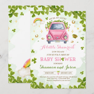 Invitación Pequeño Shamrock de St. Patrick, por Baby Shower