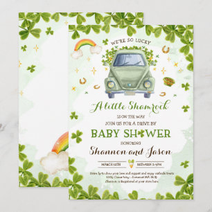 Invitación Pequeño Shamrock de St. Patrick, por Baby Shower