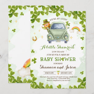 Invitación Pequeño Shamrock de St. Patrick, por Baby Shower