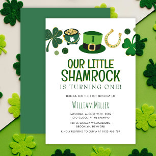 Invitación Pequeño Shamrock San Patricio