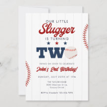 Pequeño Slugger Béisbol Segundo Cumpleaños
