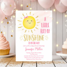 Pequeño Sunshine Pink & Gold Baby Shower