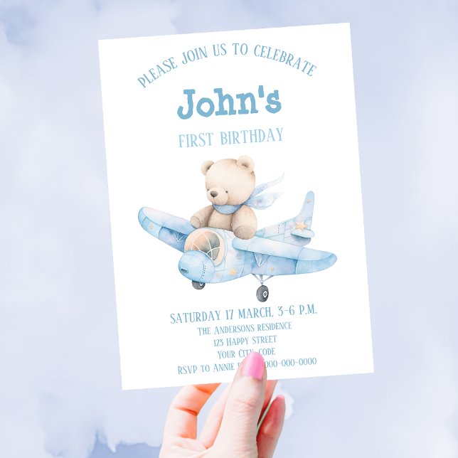 Invitación Pequeño Teddy Bear piloto (Subido por el creador)