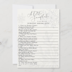 Invitación pequeño test de rima de ducha de bebé de invierno