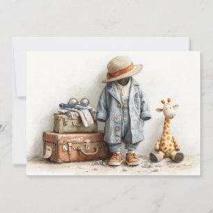 Invitación Pequeño Trotamundos – Aventura en el primer cumple