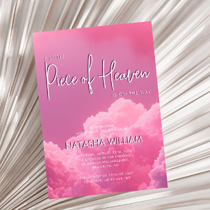 Invitación Pequeño trozo de nubes rosas del cielo