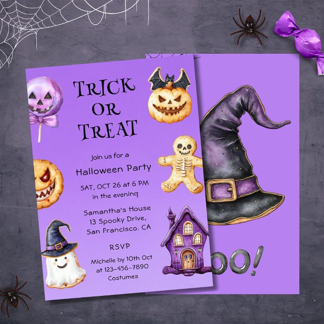 Invitación Pequeño truco o trato de Fiesta para niños de Hall (Subido por el creador)