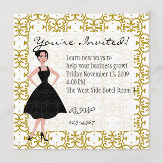 Invitación pequeño vestido negro