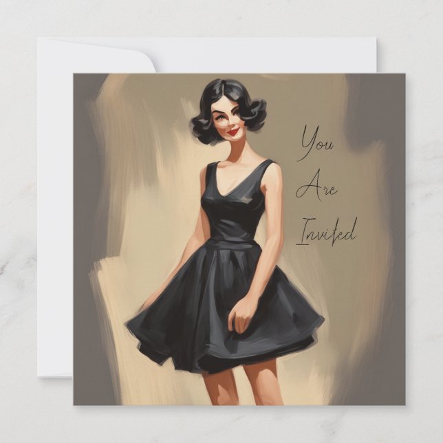 Invitación Pequeño vestido negro (LBD): Belleza subestimada (Anverso)