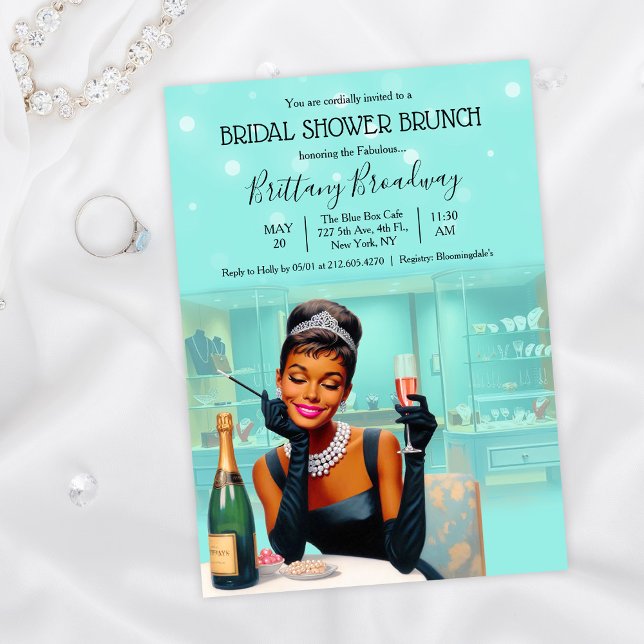 Invitación Pequeño vestido negro Novia y ducha de novia Glam  (Subido por el creador)