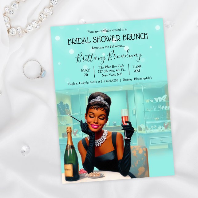 Invitación Pequeño vestido negro Novia y ducha de novia Glam  (Subido por el creador)