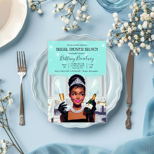 Invitación Pequeño vestido negro Novia y ducha de novia Glam 