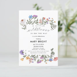 Invitación Pequeño Wldflower Theme Field Baby Shower