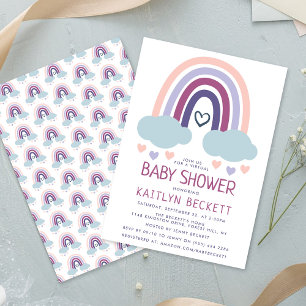 Invitación Pequeño y bonito Baby Shower arcoiris
