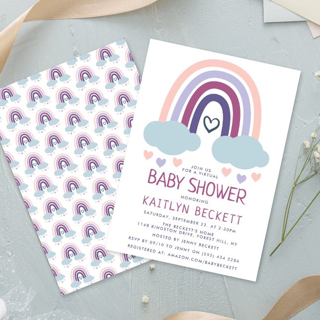 Invitación Pequeño y bonito Baby Shower arcoiris (Subido por el creador)