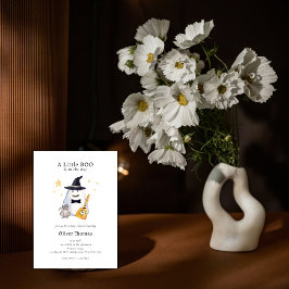 Invitación Pequeño y bonito fantasma Hollaween Boy Baby Showe