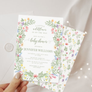 Invitación Pequeño y colorido boho de flores silvestres de be