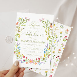 Invitación Pequeño y colorido boho de flores silvestres de be