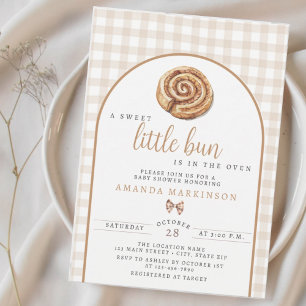 Invitación Pequeño y dulce bollo en el Baby Shower neutral de