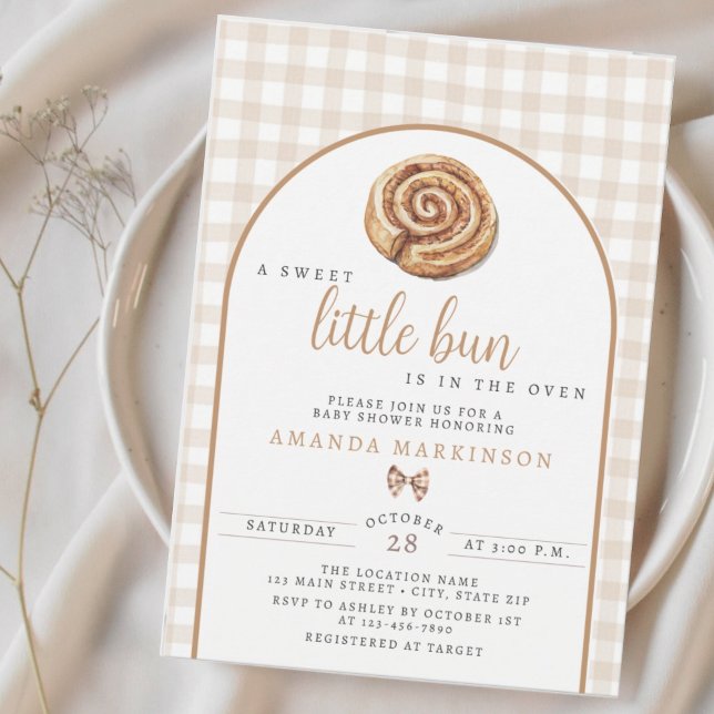 Invitación Pequeño y dulce bollo en el Baby Shower neutral de (Subido por el creador)
