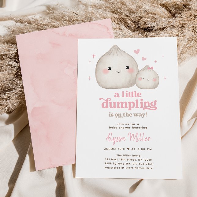 Invitación Pequeño y dulce color rosa de Baby Shower (Subido por el creador)