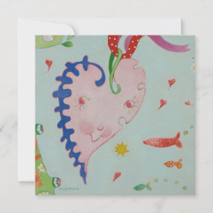 Invitación Pequeño y feliz corazón