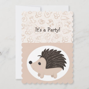 Invitación Pequeño y lindo bebe Hedgehog Animales Nacidos Niñ
