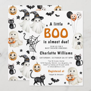 Invitación Pequeño y lindo Boo Baby Shower Halloween