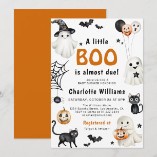 Invitación Pequeño y lindo Boo Baby Shower Halloween