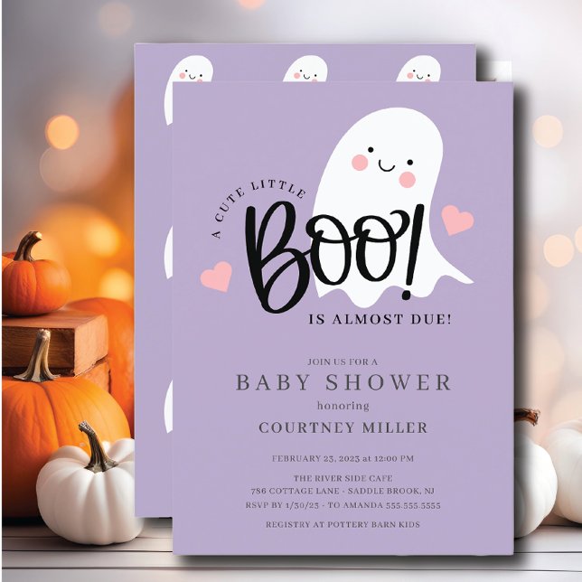 Invitación Pequeño y lindo Boo casi se debe a Baby Shower (Subido por el creador)