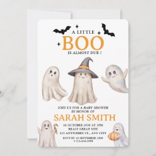 Invitación Pequeño y lindo Boo casi se debe a Baby Shower
