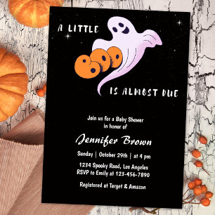 Invitación Pequeño y lindo Boo Fantasma Baby Shower