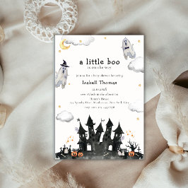 Invitación Pequeño y lindo Boo Ghost House Baby Shower