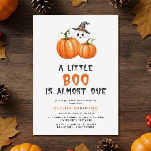 Invitación Pequeño y lindo Boo Halloween Calabaza Baby Shower