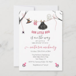 Invitación Pequeño y lindo Boo Halloween Fantasma Baby Shower