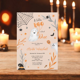 Invitación Pequeño y lindo Boo Halloween melocotón con ducha 