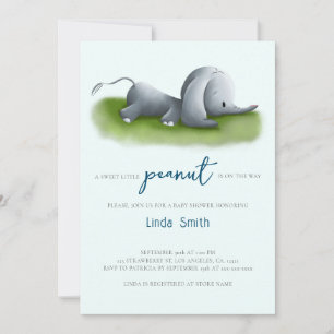 Invitación Pequeño y lindo Elefante Baby Shower