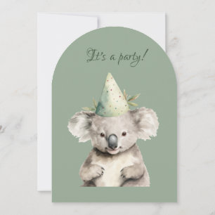 Invitación Pequeño y lindo Koala oso animal australiano cumpl